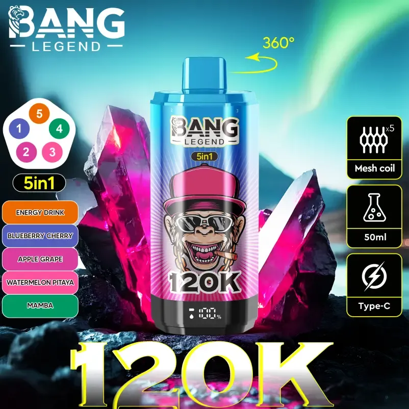 Bang 120 000 Puffs 120K Legend 5 príchutí v 1 veľkoobchodnej vape