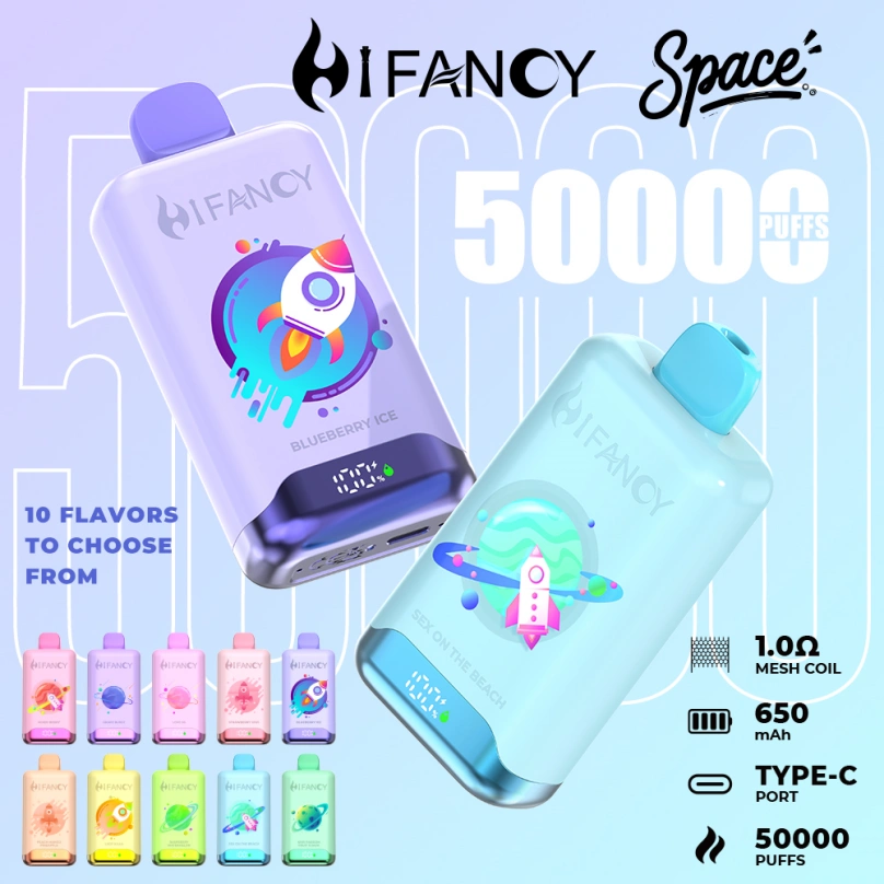 Hifancy 50 000 potiahnutí 50 000 vesmírna veľkoobchodná vape